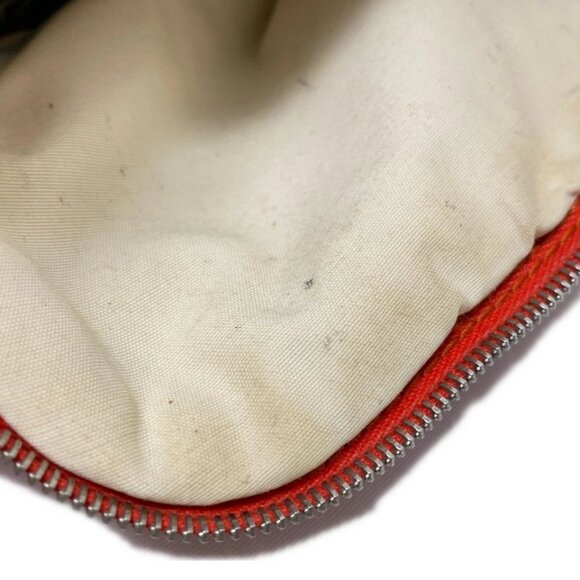 HERMES Bolide Pouch 20 - Orange Beige Canvas Leather None Pouch 146-082325 - Picture 7 of 9